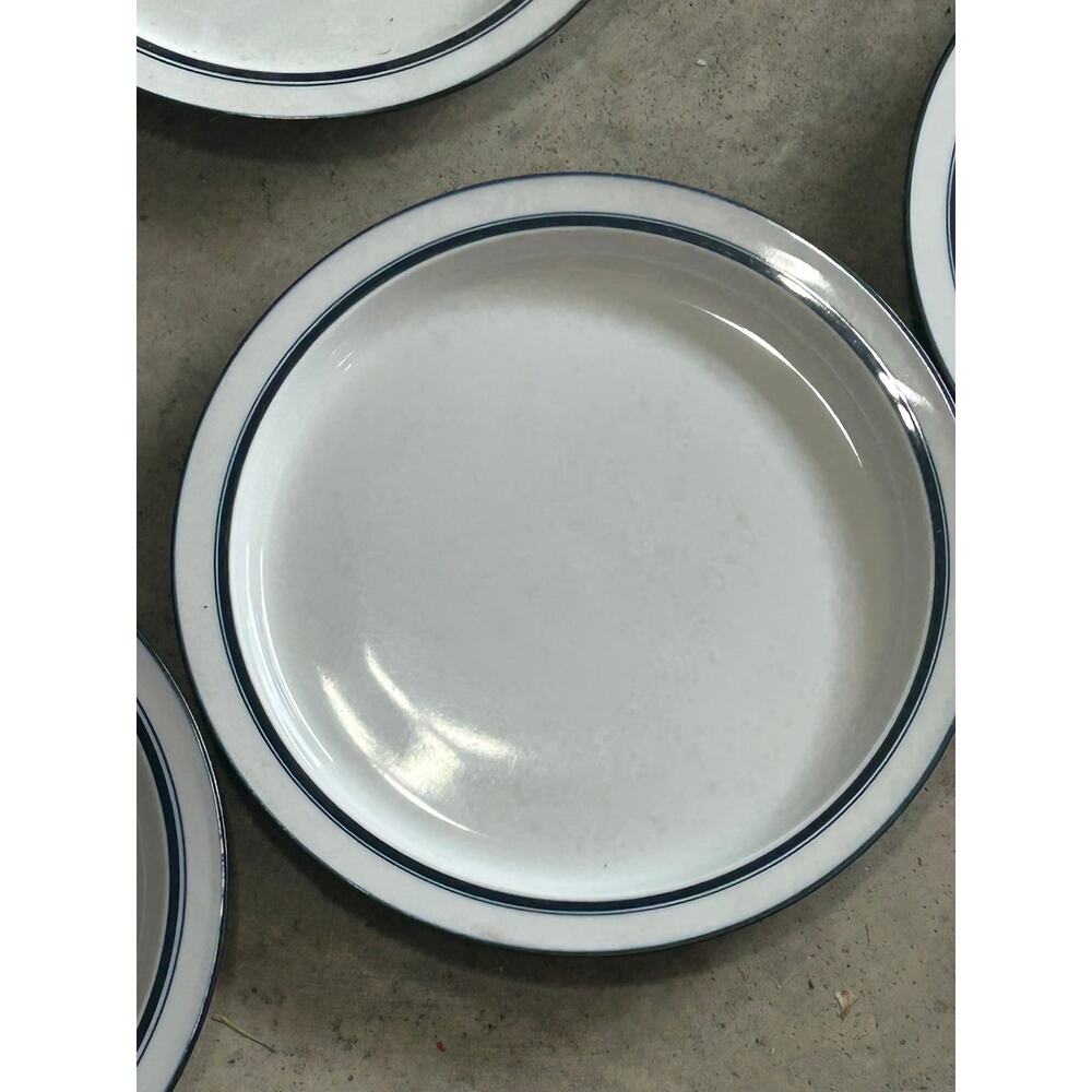 Dansk Plates 8 3/4" Bistro Christianshavn Blue Salad Portugal Set Of 9 - Picture 2 of 3
